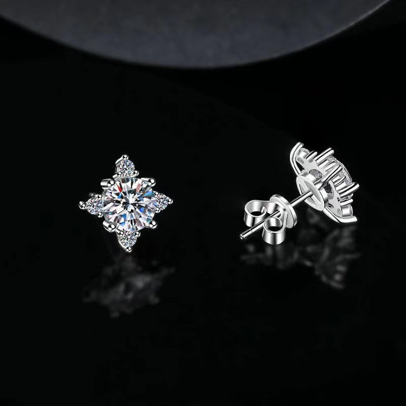 オーレリー フラワー ピアス|ホワイトゴールド 16K