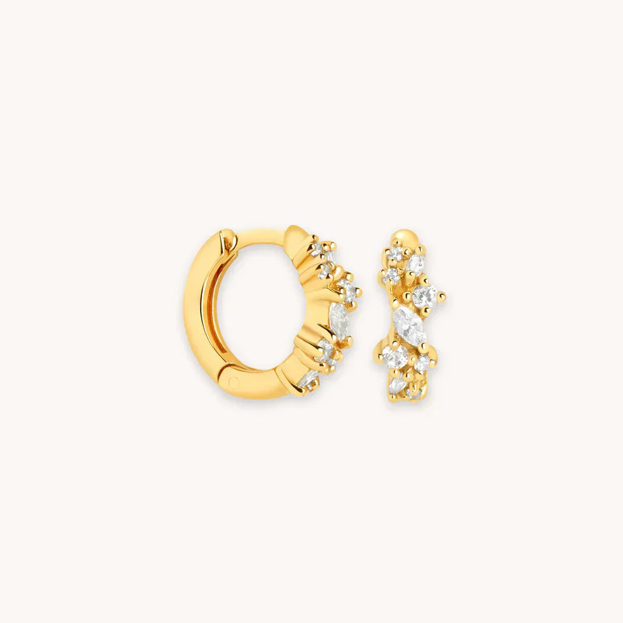 クリスタル・クラスター・ハギー|ゴールド 18K