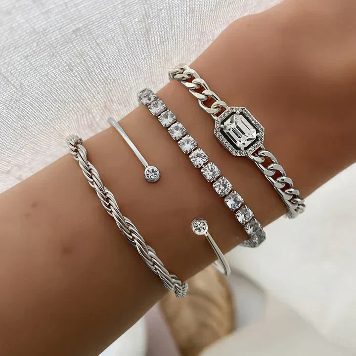 ドミシア・カルヴィーナ ブレスレットセット|ホワイトゴールド 18K