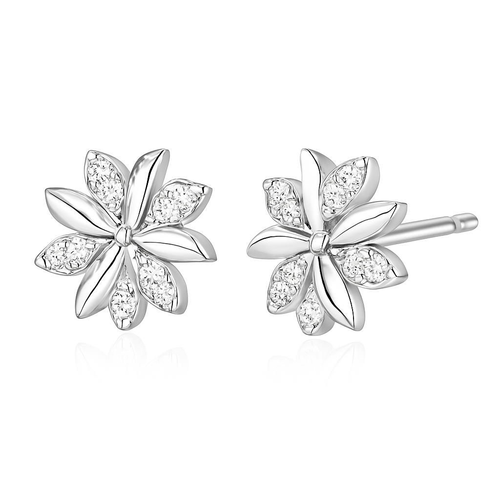 カミーユ・ピアス｜ホワイトゴールド 18K