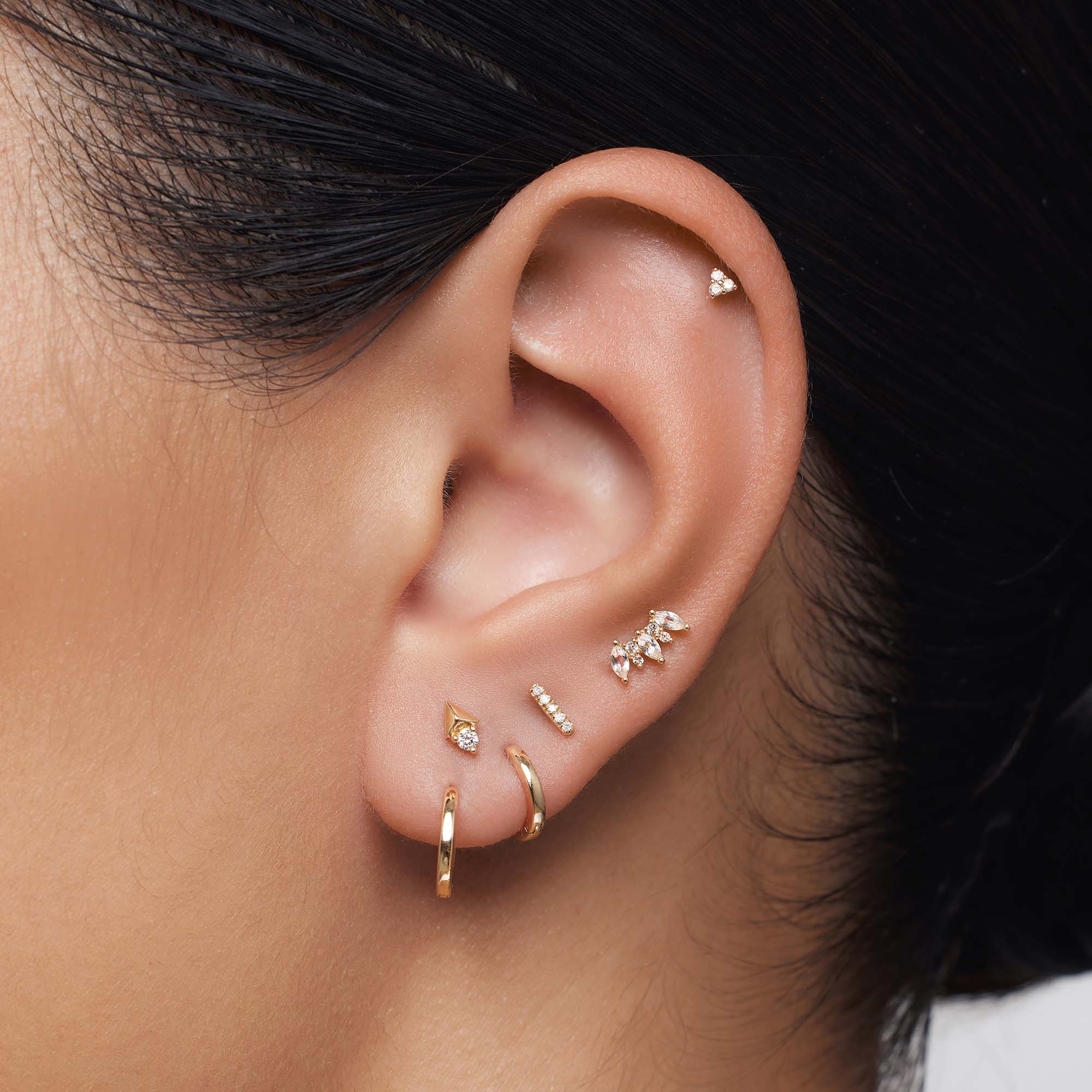 クラウンピアス｜ゴールド 14K