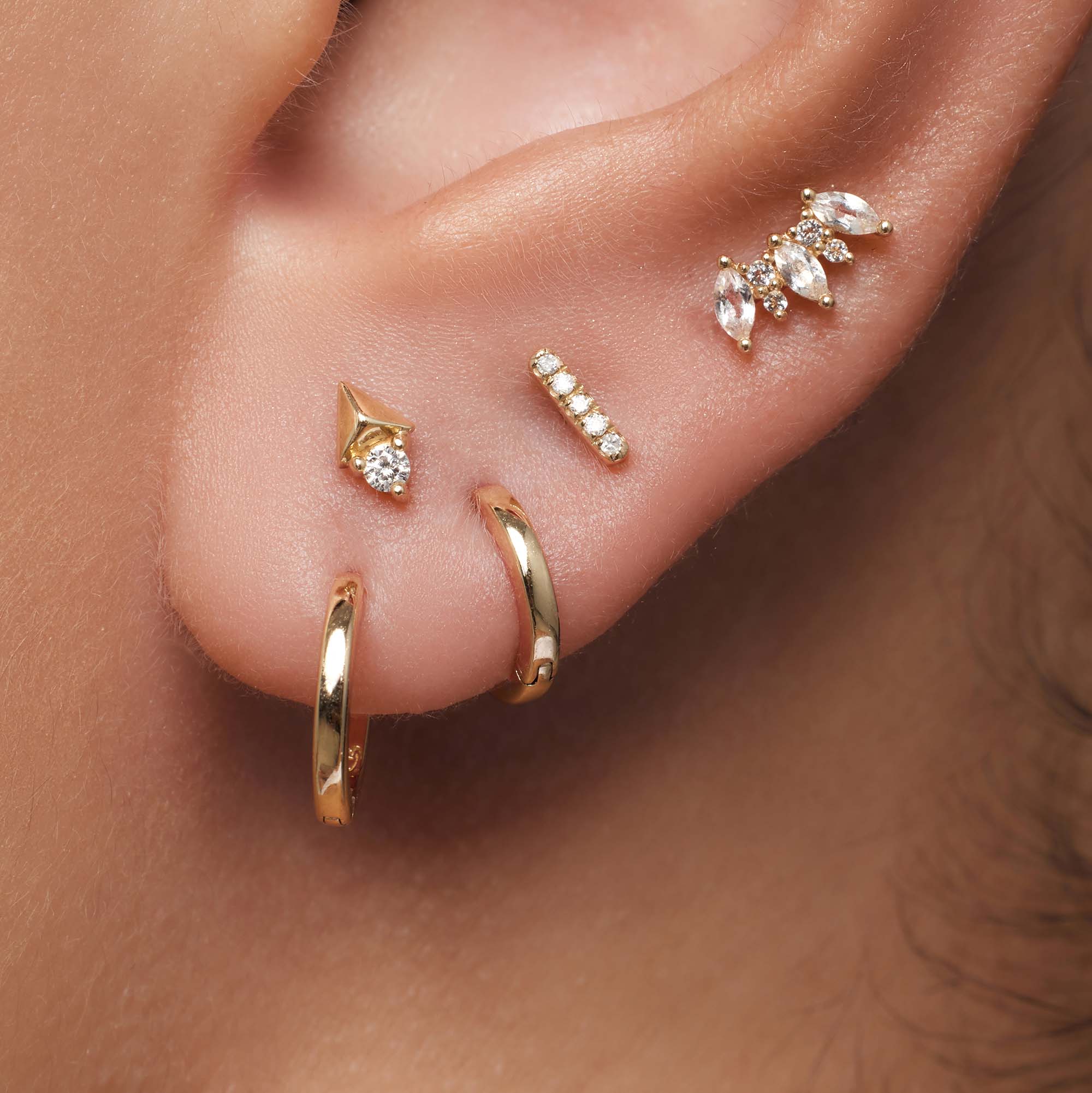 クラウンピアス｜ゴールド 14K