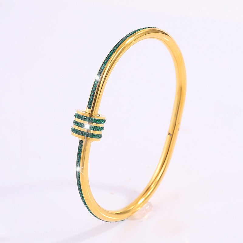 テッサンドラ・ヴィレリ ブレスレット グリーン｜ゴールド 16K