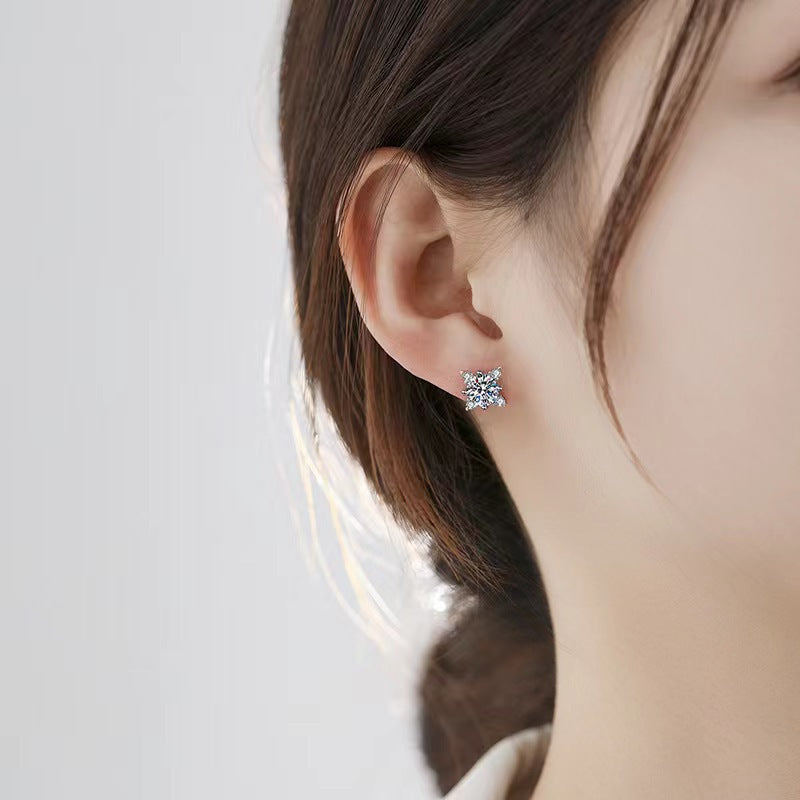 オーレリー フラワー ピアス｜ホワイトゴールド 16K