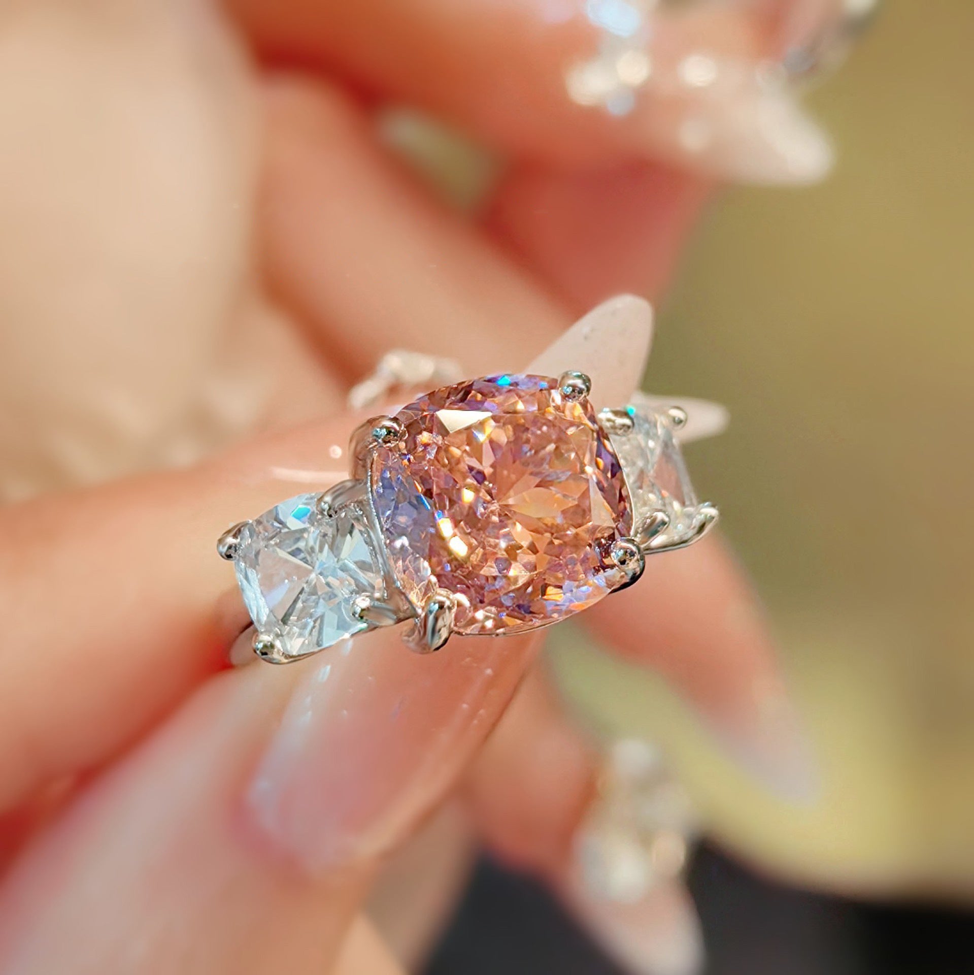 アデリーヌ・ロゼッタ・セット｜ホワイトゴールド 14K