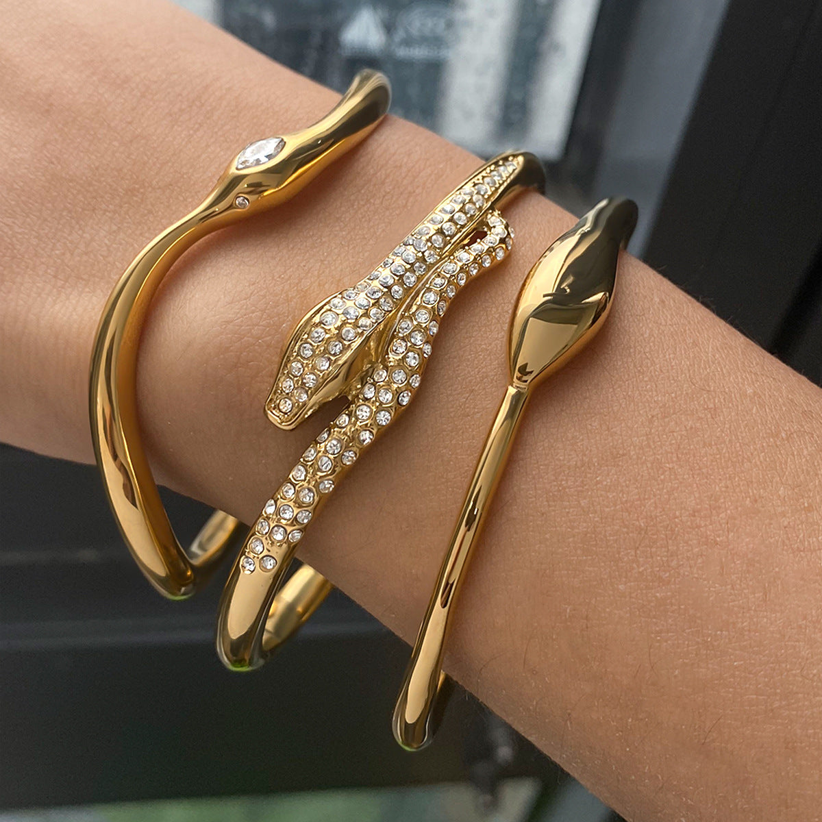 カシアン・ヴェイン ブレスレット セット｜ゴールド 18K-1