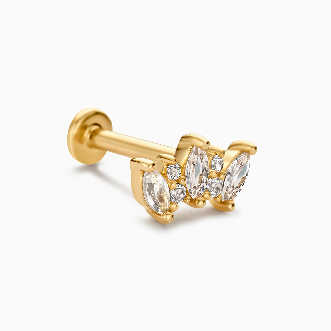 クラウンピアス｜ゴールド 14K