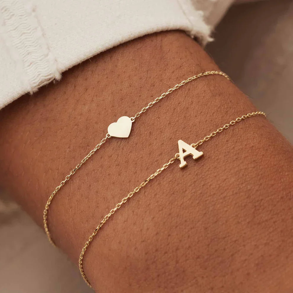 ヴィタ・シグナ イニシャルブレスレット｜ゴールド 14K