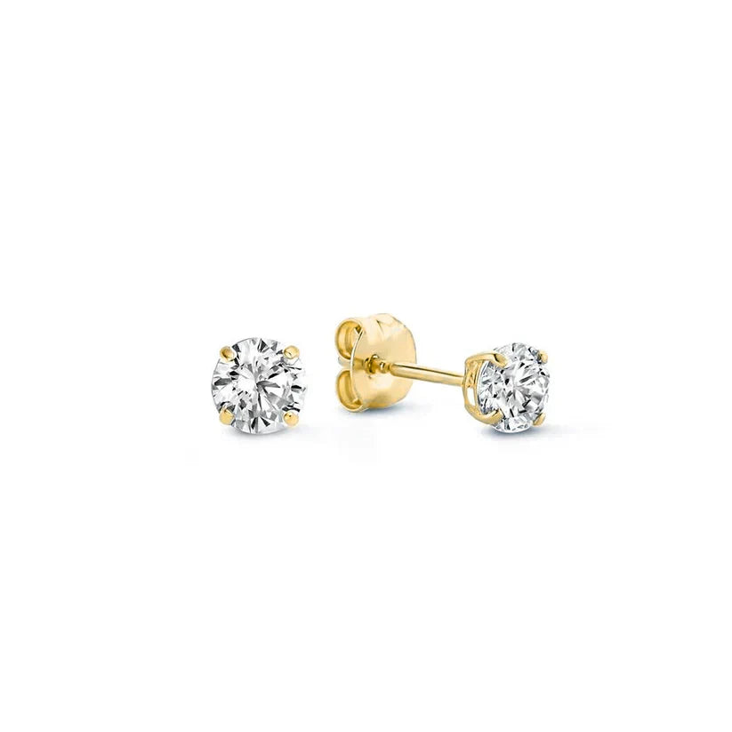 ラルム ド リュヌ ストーン スタッド ピアス｜ゴールド 14K
